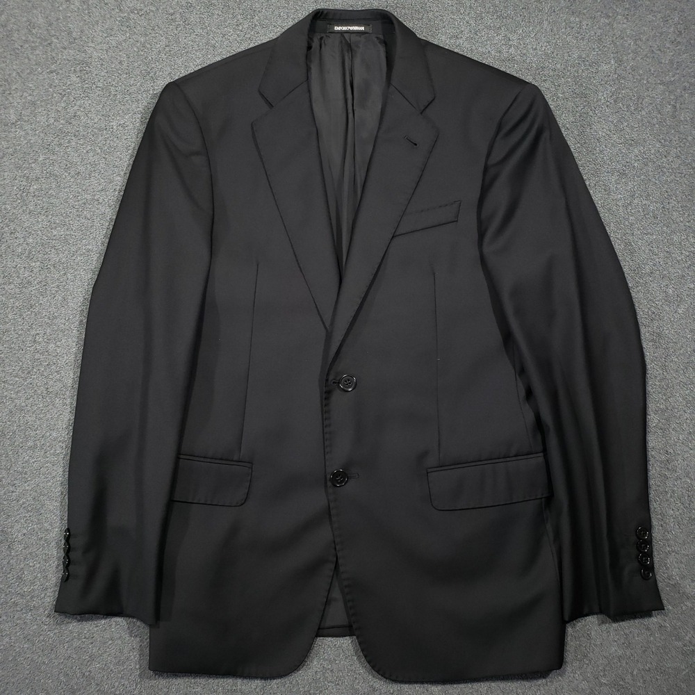 Emporio Armani G Line Blazer Mens 38R Black 100% Virgin Wool Suit Jacket‎